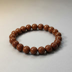 JewelOnHere brown goldstone beaded bracelet with 8mm beads for men and women