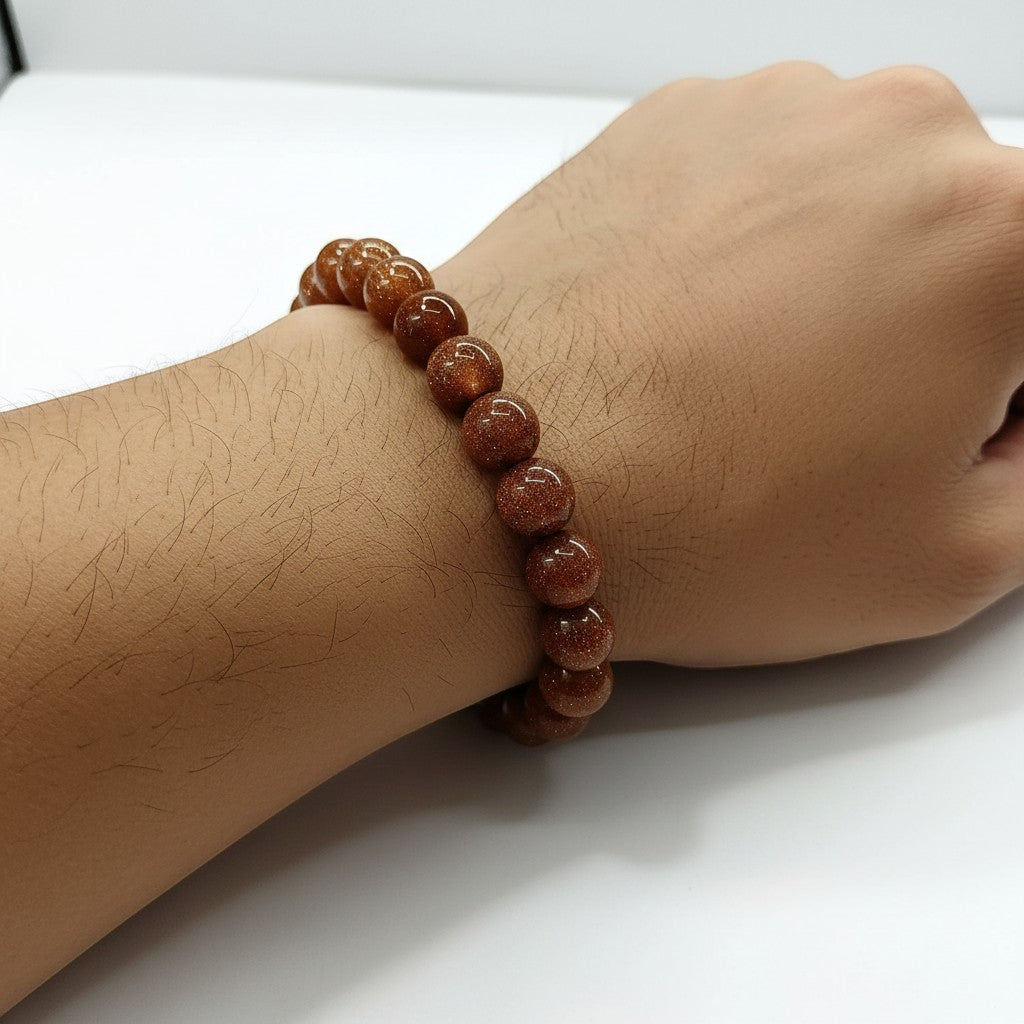 Sunstone 8mm Crystal Bracelet for Men and Women | JewelOn